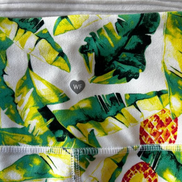 Wildfox Sport Green & Yellow “Palms & Pinas” Pineapple Print Leggings Small - Picture 5 of 8